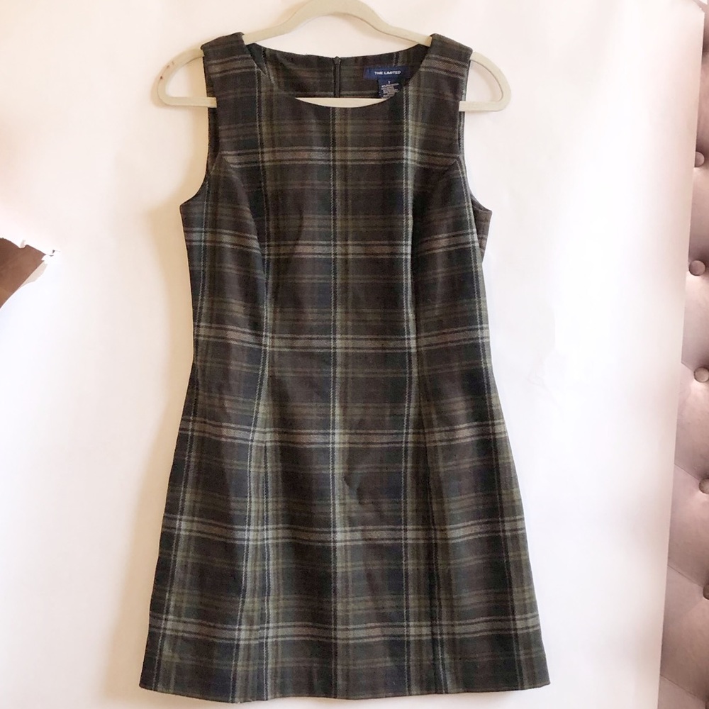 The Limited Wool Plaid Dress